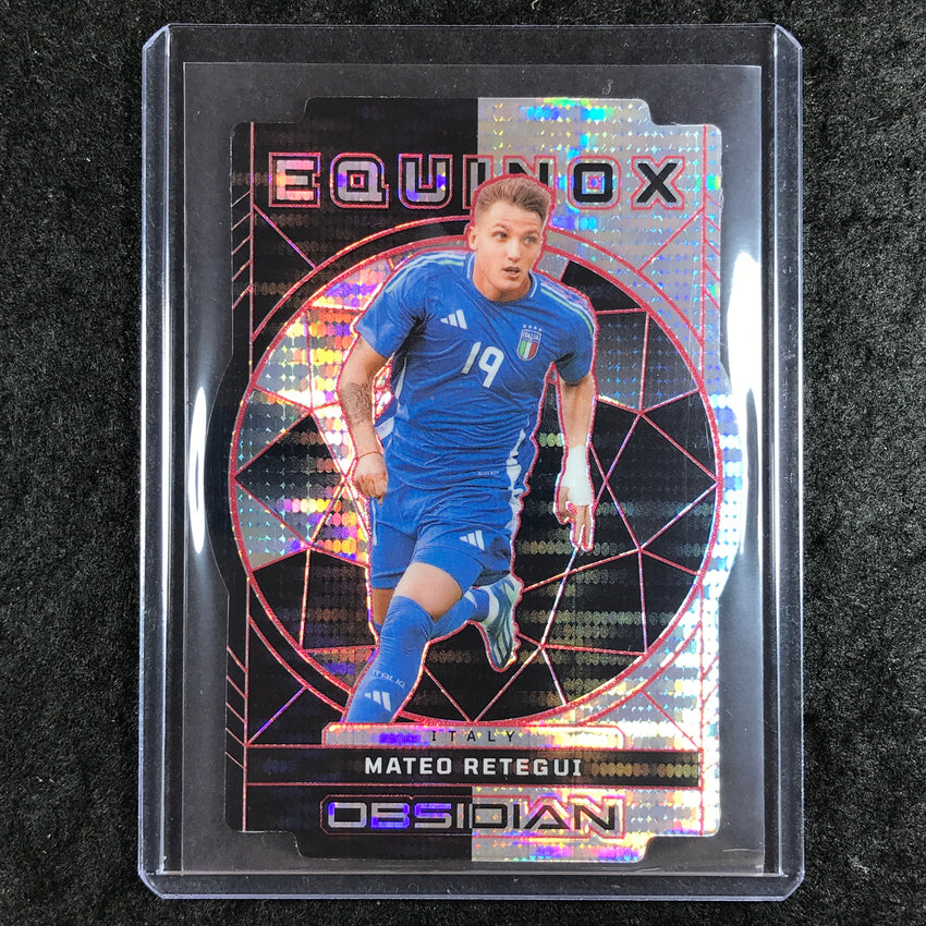 2024-25 Obsidian MATEO RETEGUI Equinox Die-Cut Electric Red Pulsar 26/50 #20