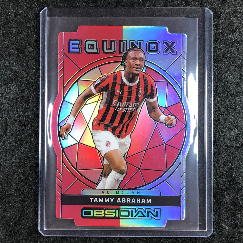 2024-25 Obsidian TAMMY ABRAHAM Equinox Die-Cut Electric Etch Red Flood 10/10 #8