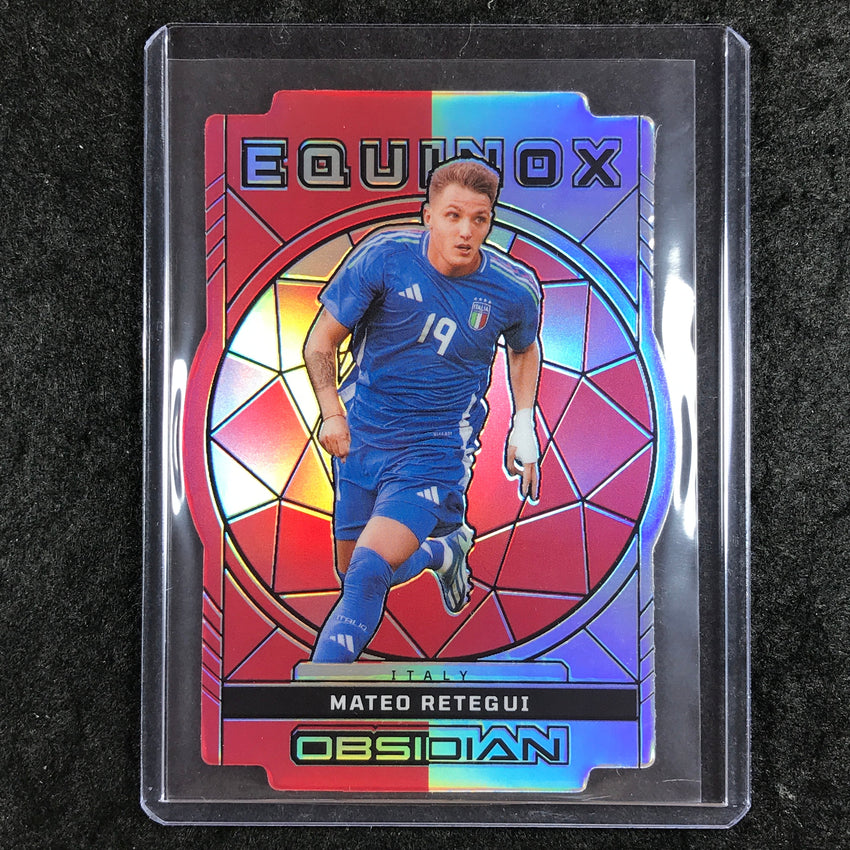 2024-25 Obsidian MATEO RETEGUI Equinox Die-Cut Electric Etch Red Flood 9/10 #20