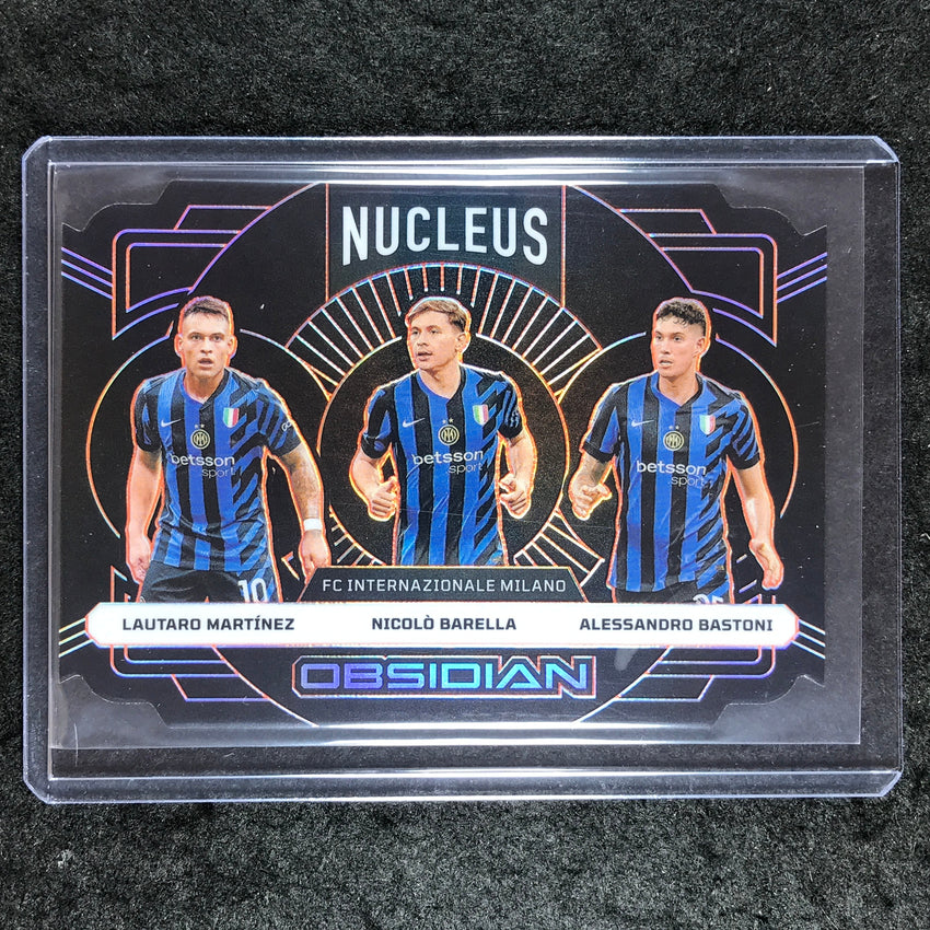2024-25 Obsidian Soccer MARTINEZ BARELLA BASTONI Nucleus Orange 26/75 #7