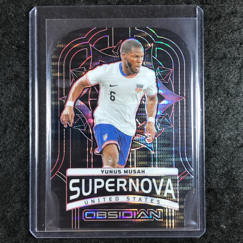 2024-25 Obsidian YUNUS MUSAH Supernova Die-Cut Electric Red Pulsar 41/50 #12