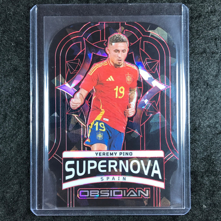 2024-25 Obsidian YEREMY PINO Supernova Die-Cut Electric Red Crystals 11/28 #11