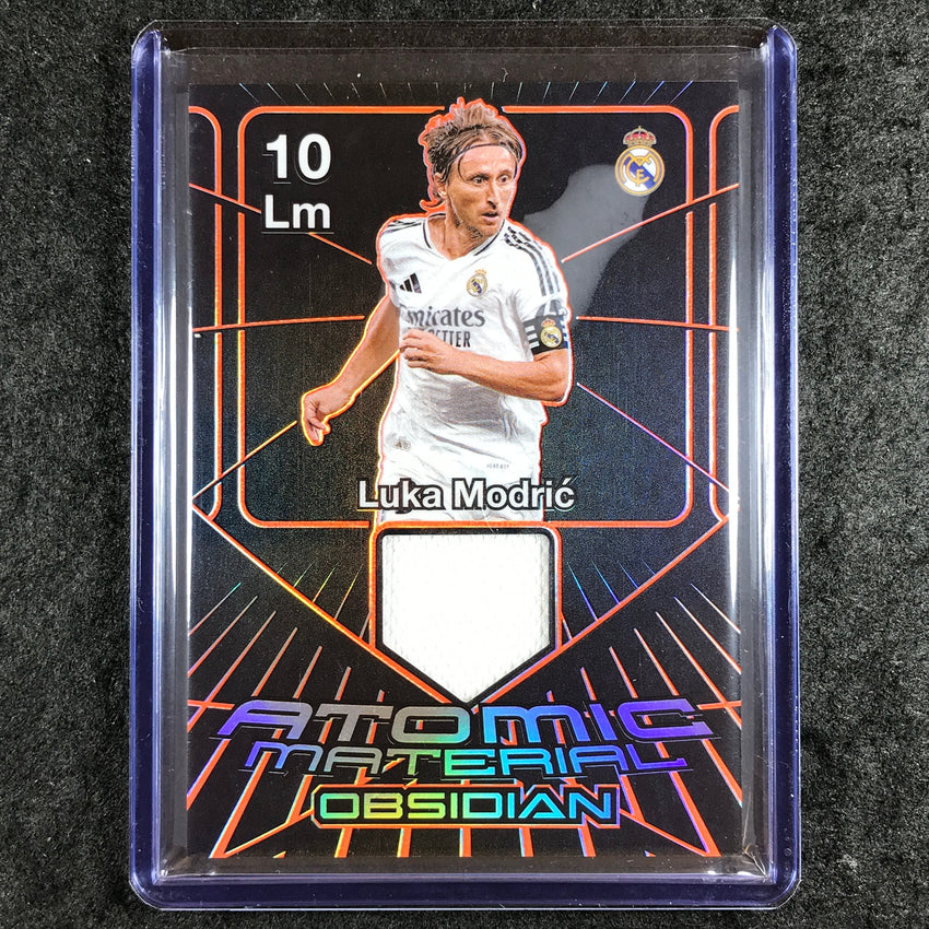2024-25 Obsidian LUKA MODRIC Atomic Material Jersey Relic Electric Orange 35/99