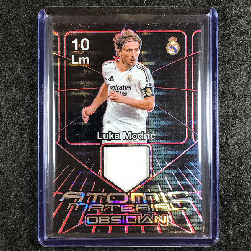 2024-25 Obsidian LUKA MODRIC Atomic Material Jersey Electric Red Pulsar 6/49