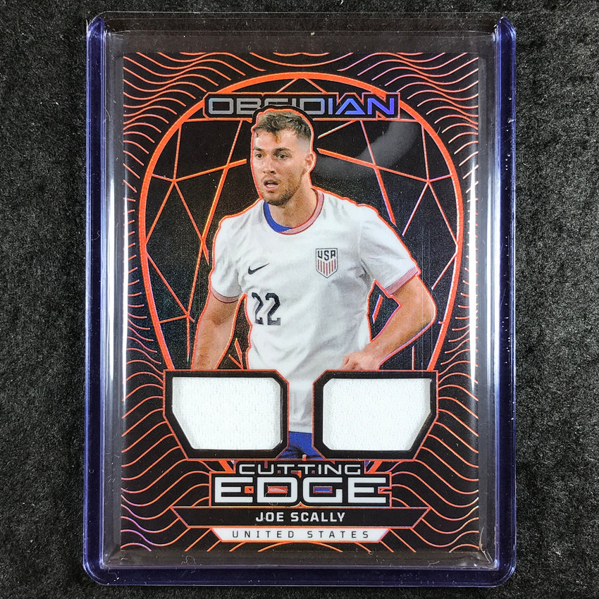 2024-25 Obsidian JOE SCALLY Cutting Edge Jersey Relic Electric Etch Orange 31/99