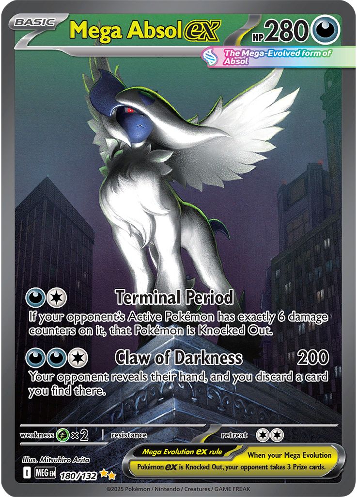 Mega Absol ex - [  180/132 ] - Special Illustration Rare - Pokemon ME01 Mega Evolution