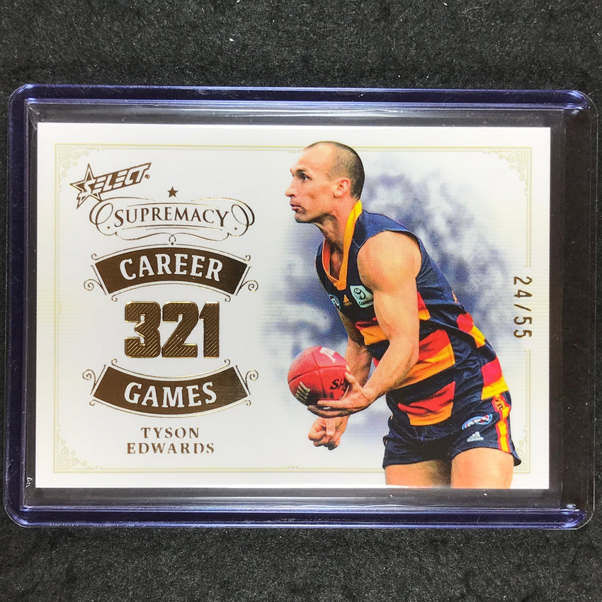 2024 Select AFL Supremacy TYSON EDWARDS Career Games 24/55 #TE