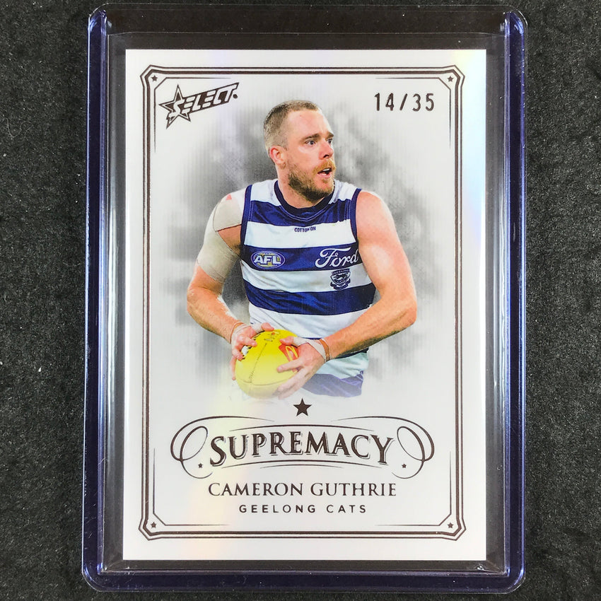 2024 Select AFL Supremacy CAMERON GUTHRIE Black Pearl 14/35 #60