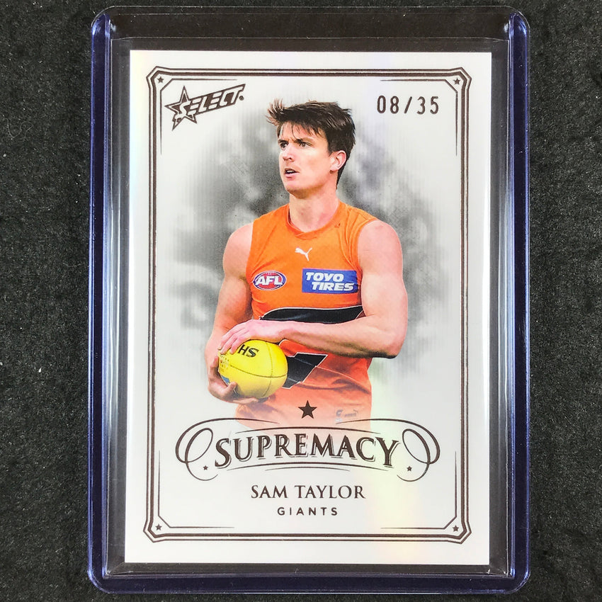 2024 Select AFL Supremacy SAM TAYLOR Black Pearl 8/35 #70