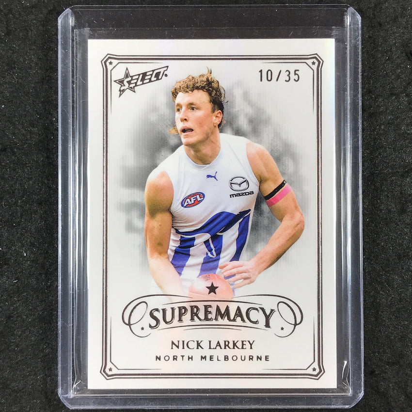 2024 Select AFL Supremacy NICK LARKEY Black Pearl 10/35 #101