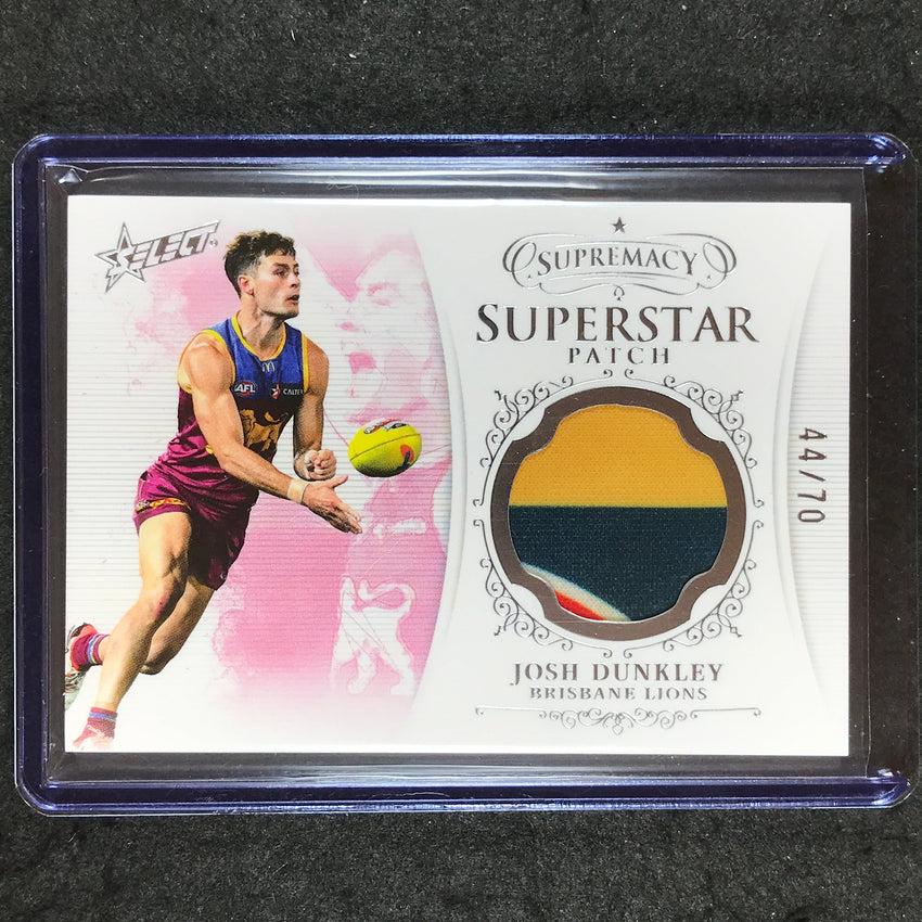 2024 Select AFL Supremacy JOSH DUNKLEY Superstar Patch 44/70 #4
