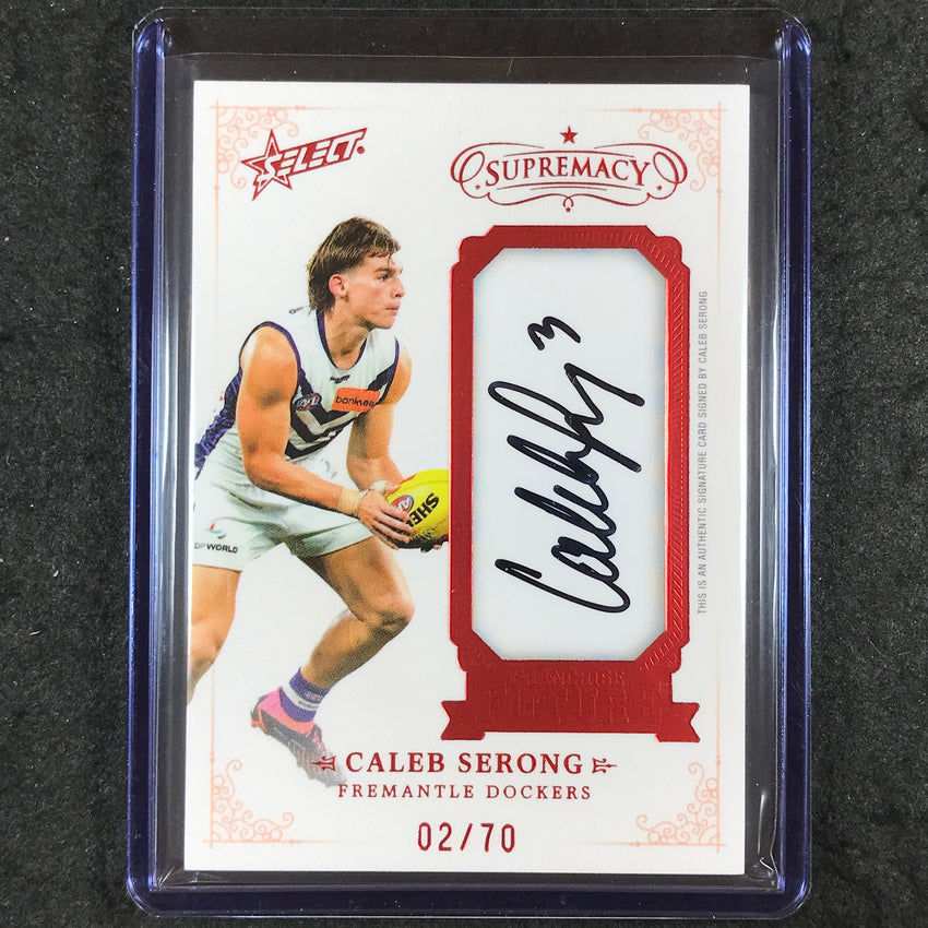 2024 Select AFL Supremacy CALEB SERONG Franchise Future Signature Auto 2/70 #12