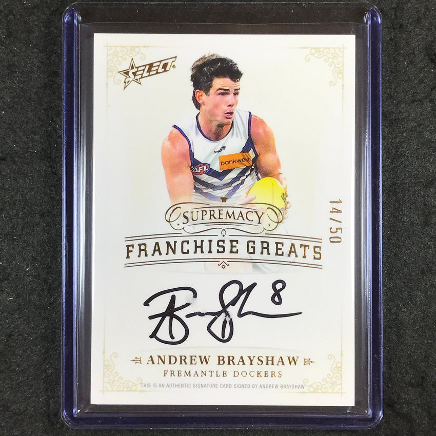 2024 Select AFL Supremacy ANDREW BRAYSHAW Franchise Greats Signature Auto 14/50