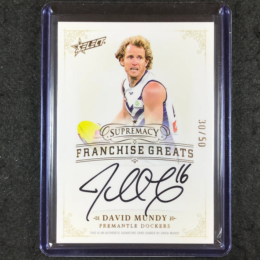 2024 Select AFL Supremacy DAVID MUNDY Franchise Greats Signature Auto 30/50 #12