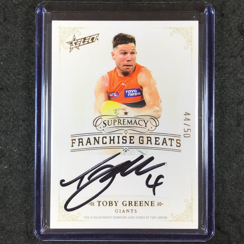 2024 Select AFL Supremacy TOBY GREENE Franchise Greats Signature Auto 44/50 #15