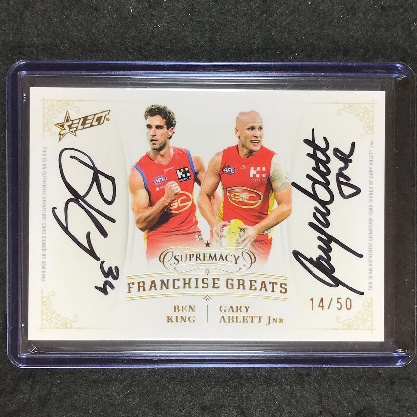 2024 Select AFL Supremacy KING ABLETT JNR Franchise Greats Dual Signature 14/50
