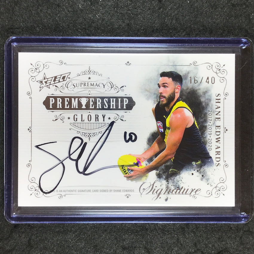 2024 Select AFL Supremacy SHANE EDWARDS Premiership Glory Signature Auto 16/40