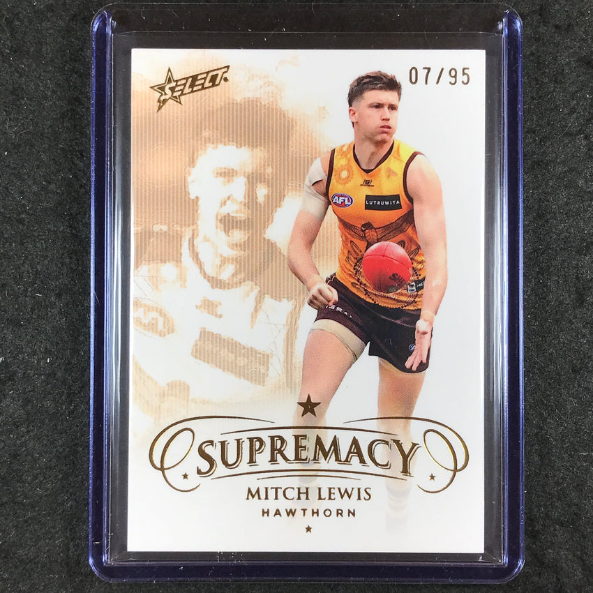 2024 Select AFL Supremacy MITCH LEWIS Gold 7/95 #85