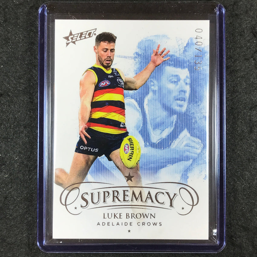 2021 Select AFL Supremacy LUKE BROWN Base Silver 40/135 #1