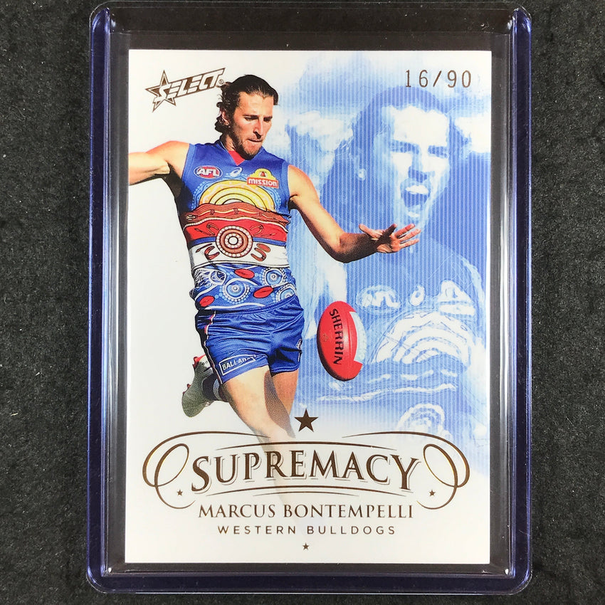2021 Select AFL Supremacy MARCUS BONTEMPELLI Base Gold 16/90 #103