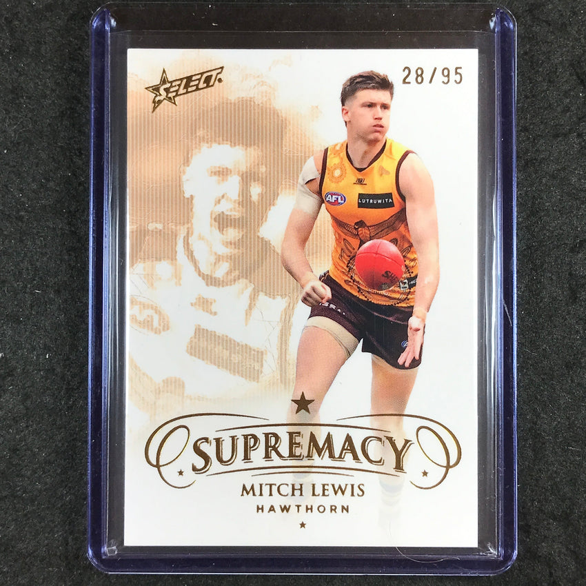 2024 Select AFL Supremacy MITCH LEWIS Gold 28/95 #85