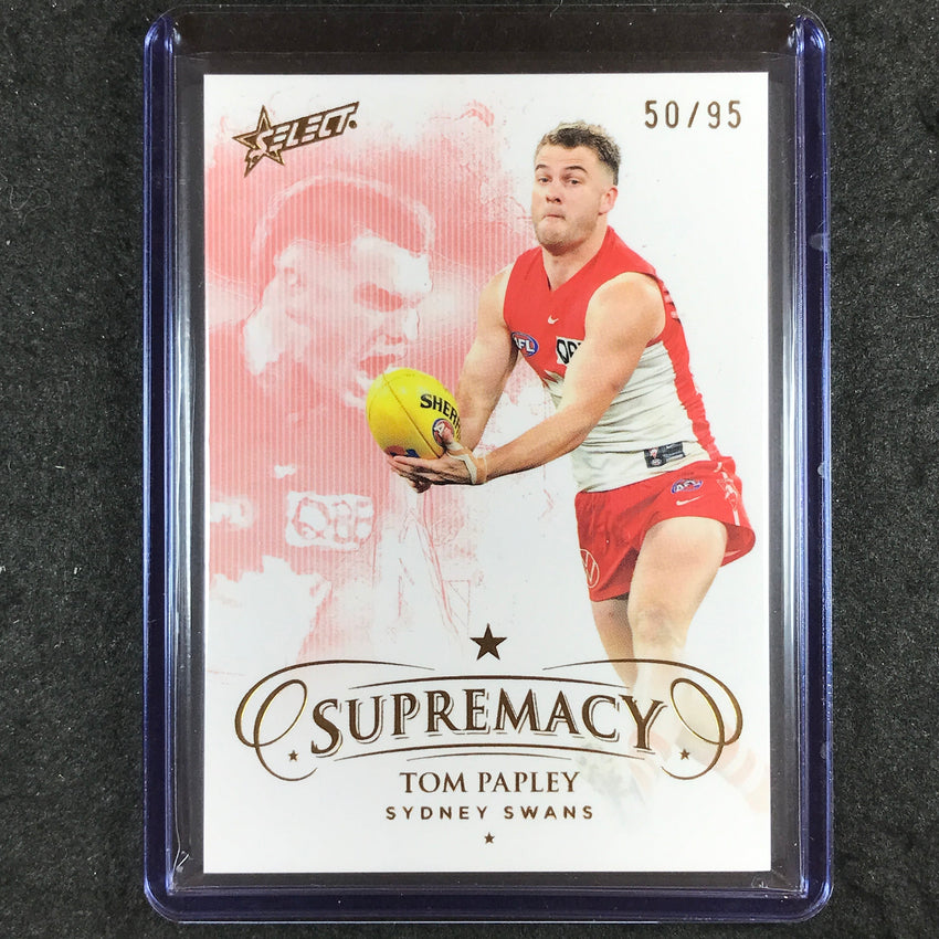 2024 Select AFL Supremacy TOM PAPLEY Gold 50/95 #142
