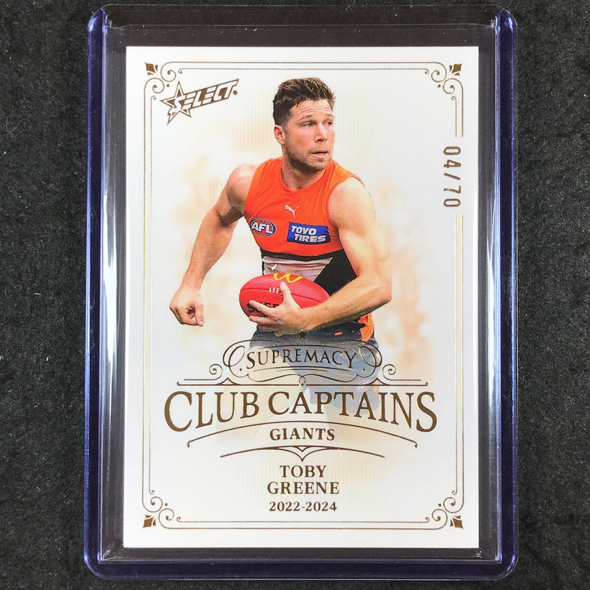 2024 Select AFL Supremacy TOBY GREENE Club Captains 4/70 #29