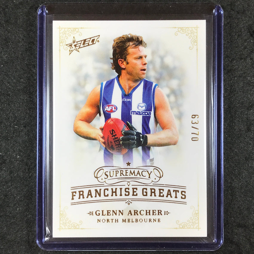 2024 Select AFL Supremacy GLENN ARCHER Franchise Greats 63/70 #24