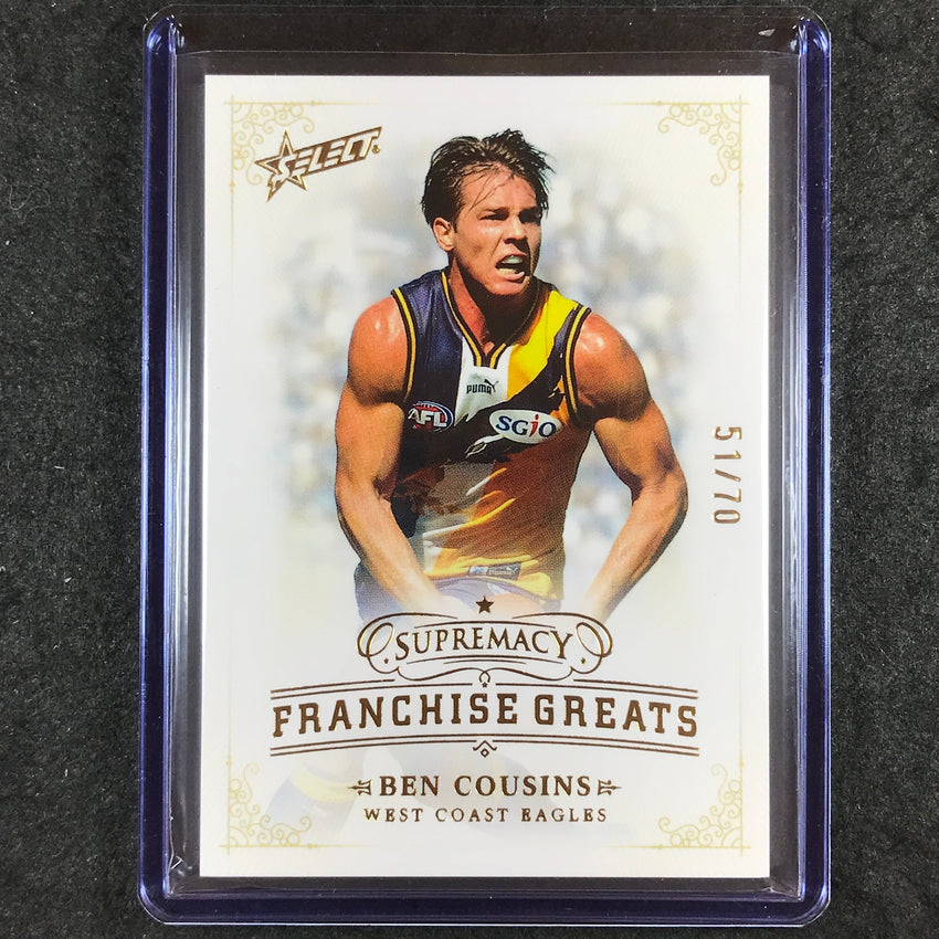 2024 Select AFL Supremacy BEN COUSINS Franchise Greats 51/70 #34