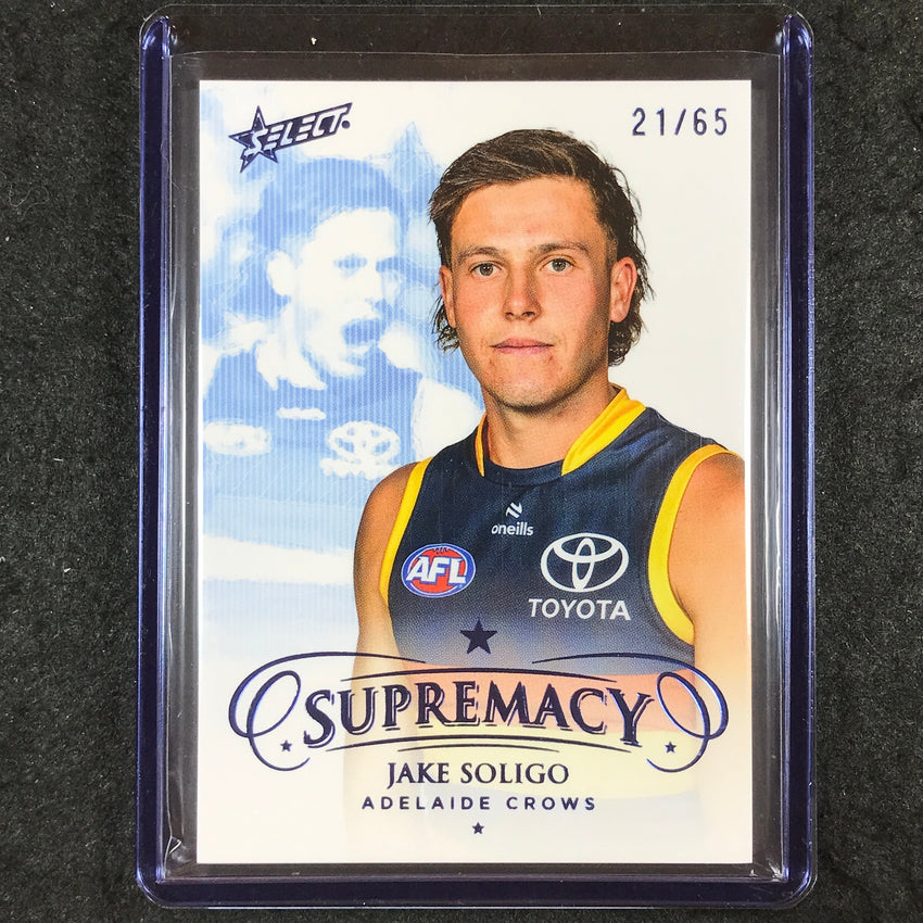 2024 Select AFL Supremacy JAKE SOLIGO Blue Portrait 21/65 #8