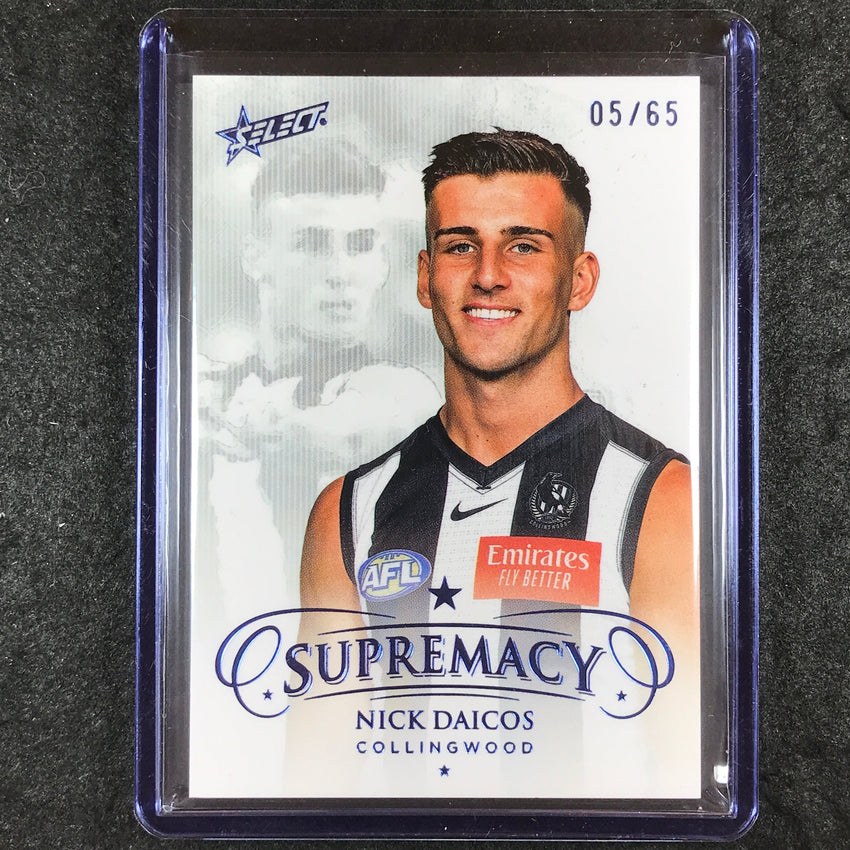 2024 Select AFL Supremacy NICK DAICOS Blue Portrait 5/65 #30
