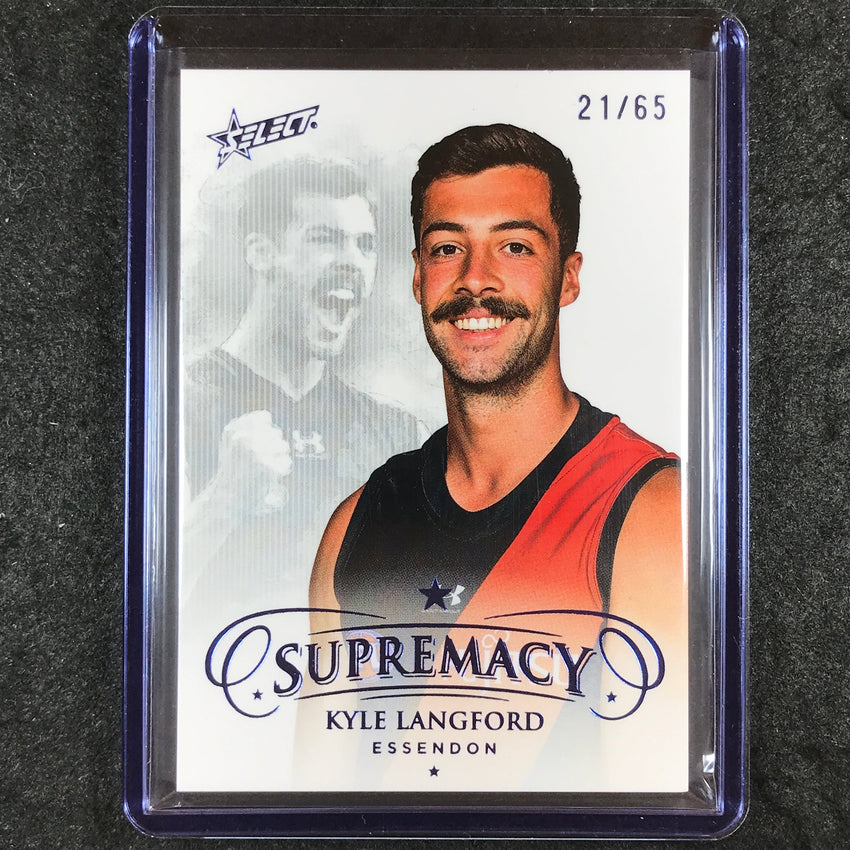 2024 Select AFL Supremacy KYLE LANGFORD Blue Portrait 21/65 #38