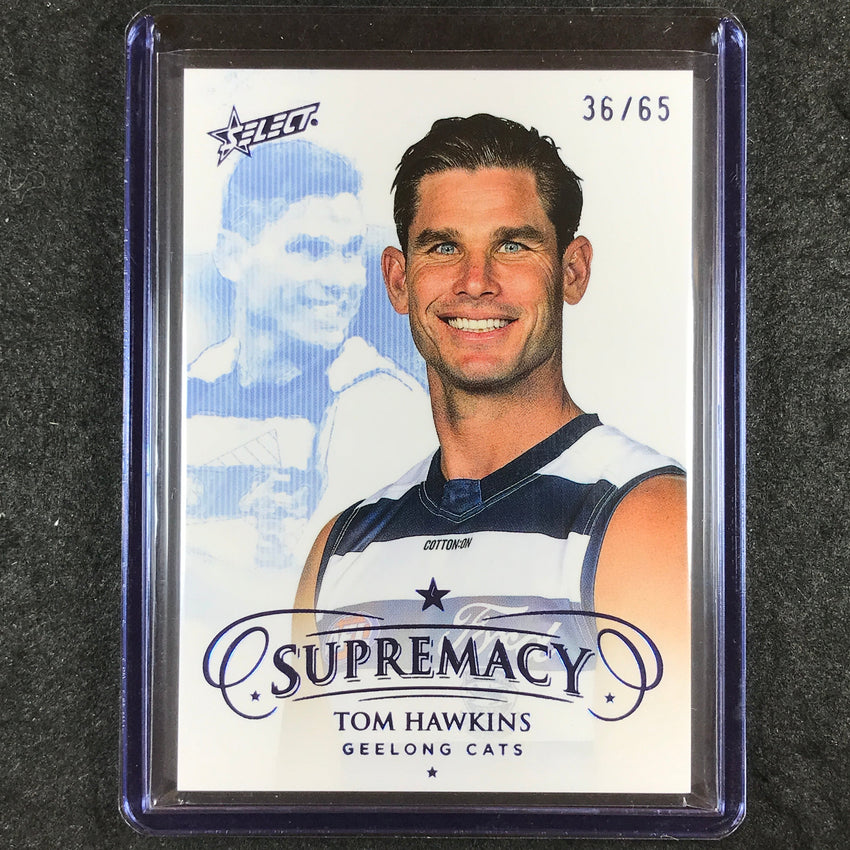 2024 Select AFL Supremacy TOM HAWKINS Blue Portrait 36/65 #61