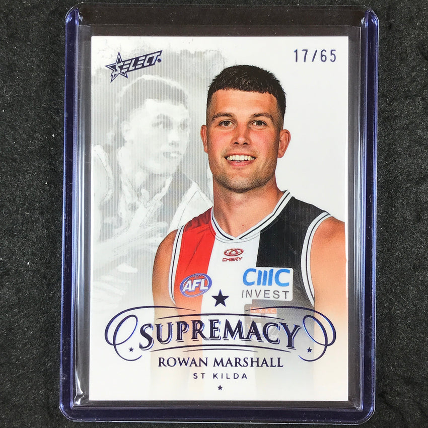 2024 Select AFL Supremacy ROWAN MARSHALL Blue Portrait 17/65 #129