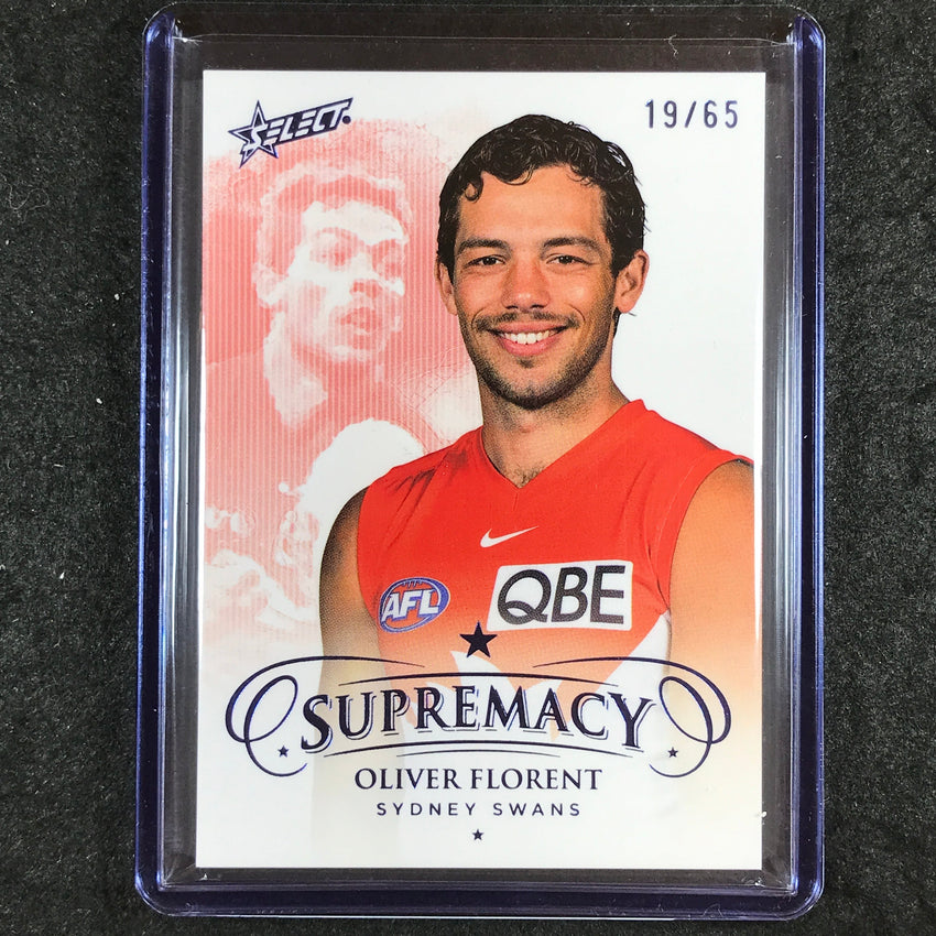 2024 Select AFL Supremacy OLIVER FLORENT Blue Portrait 19/65 #137