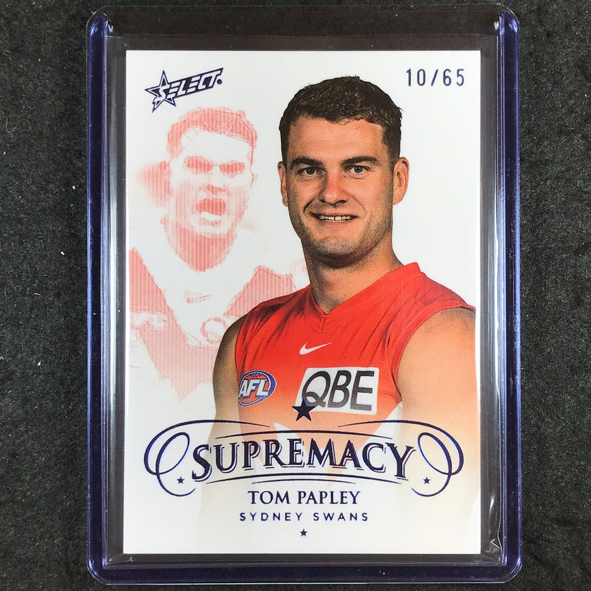 2024 Select AFL Supremacy TOM PAPLEY Blue Portrait 10/65 #142