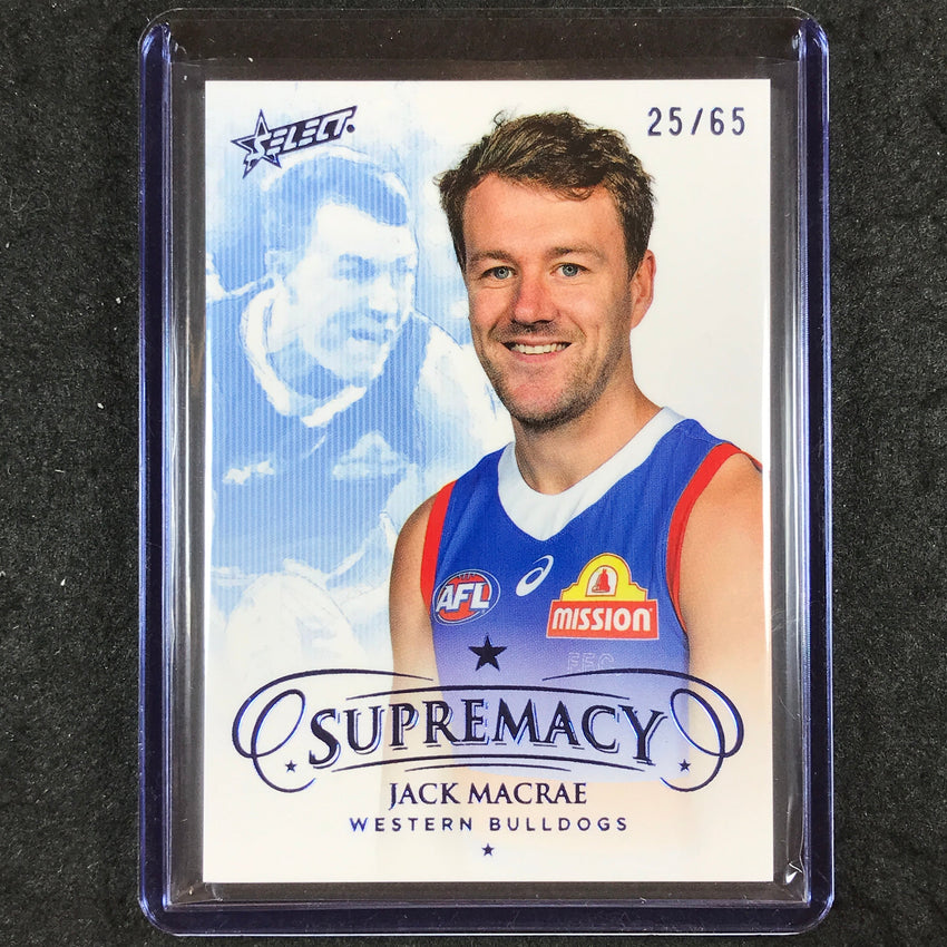 2024 Select AFL Supremacy JACK MACRAE Blue Portrait 25/65 #158