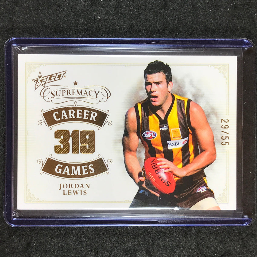 2024 Select AFL Supremacy JORDAN LEWIS Career Games 29/55 #JL