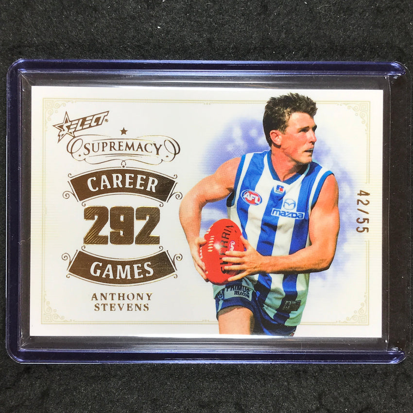 2024 Select AFL Supremacy ANTHONY STEVENS Career Games 42/55 #SA