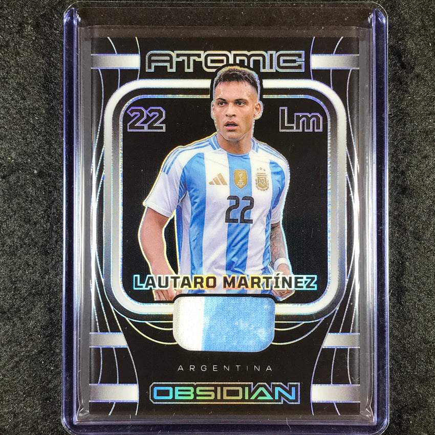 2023-24 Obsidian Soccer LAUTARO MARTINEZ Atomic Material Jersey Relic 3/199