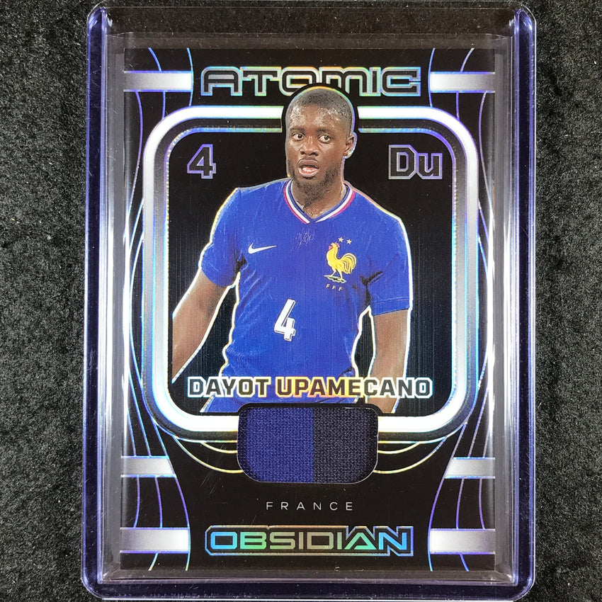 2023-24 Obsidian Soccer DAYOT UPAMECANO Atomic Material Jersey Relic 145/199