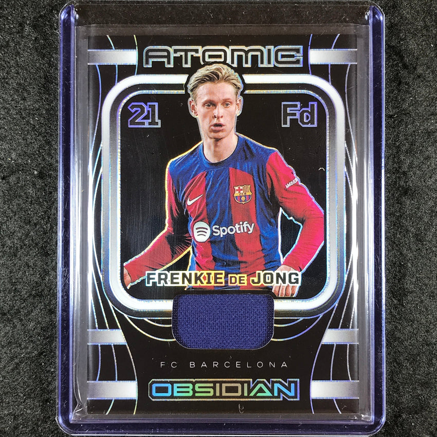 2023-24 Obsidian Soccer FRENKIE DE JONG Atomic Material Jersey Relic 167/199