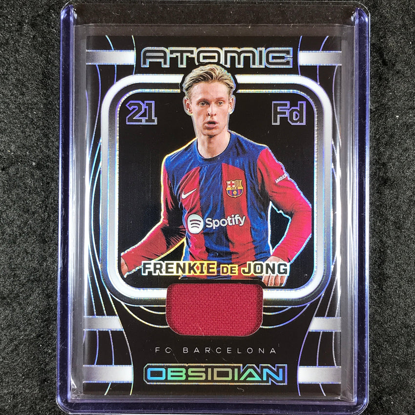 2023-24 Obsidian Soccer FRENKIE DE JONG Atomic Material Jersey Relic 161/199