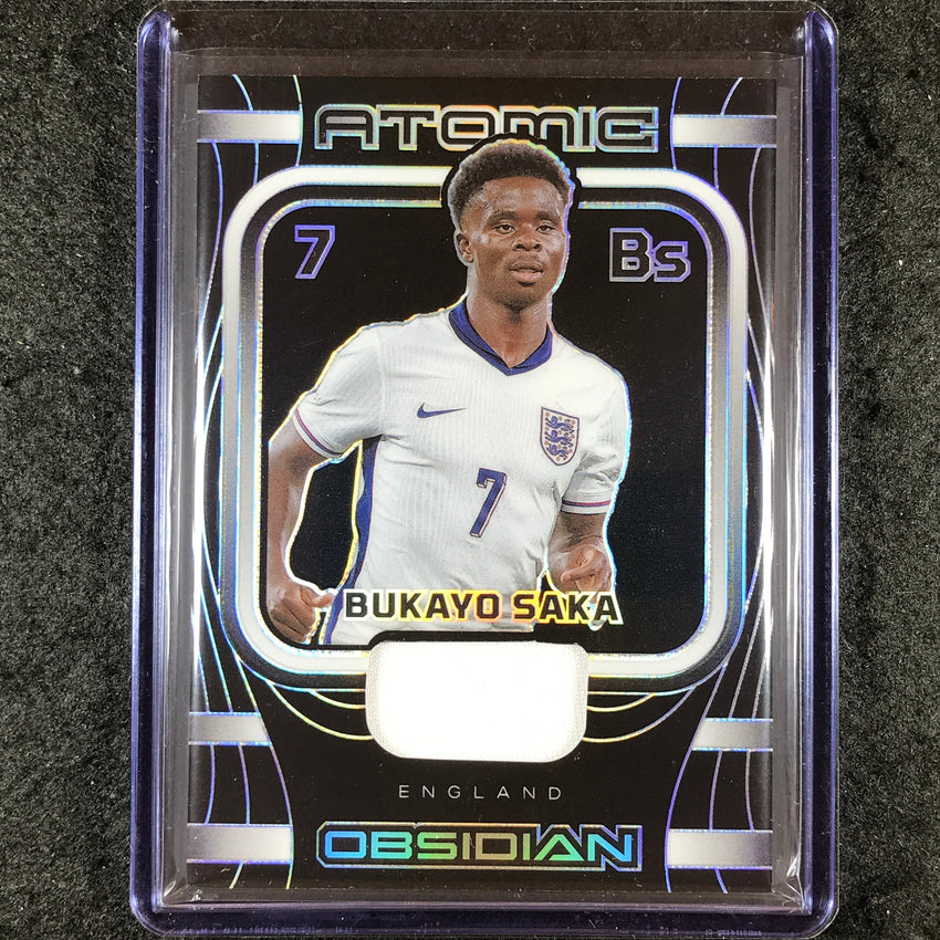 2023-24 Obsidian Soccer BUKAYO SAKA Atomic Material Jersey Relic Base 94/199