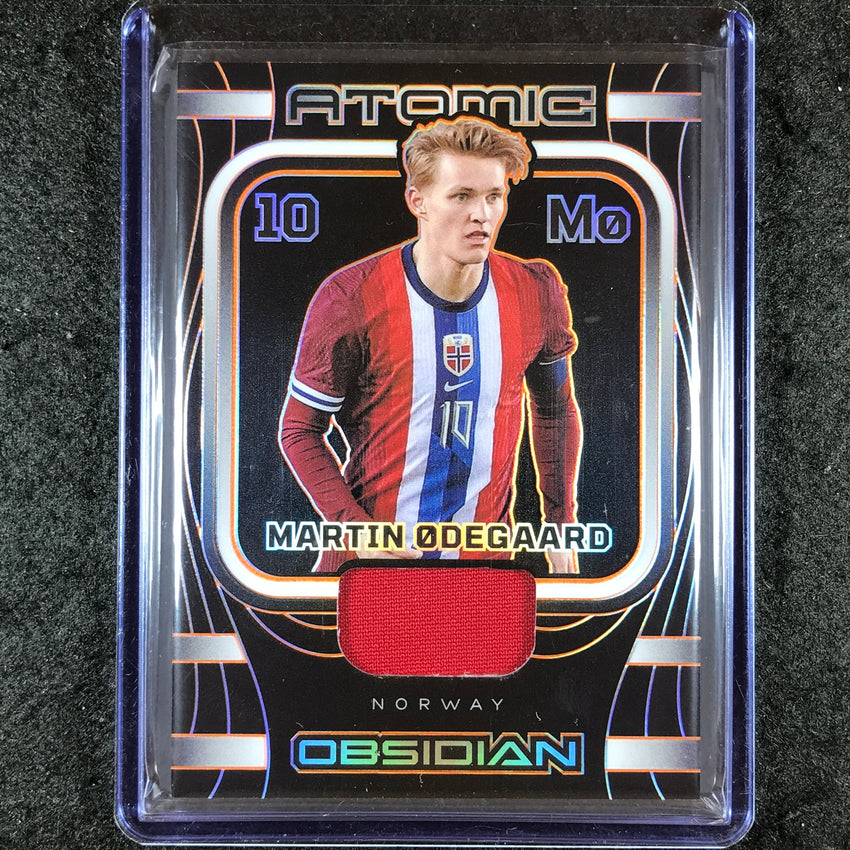 2023-24 Obsidian Soccer MARTIN ODEGAARD Atomic Material Jersey Orange 44/99