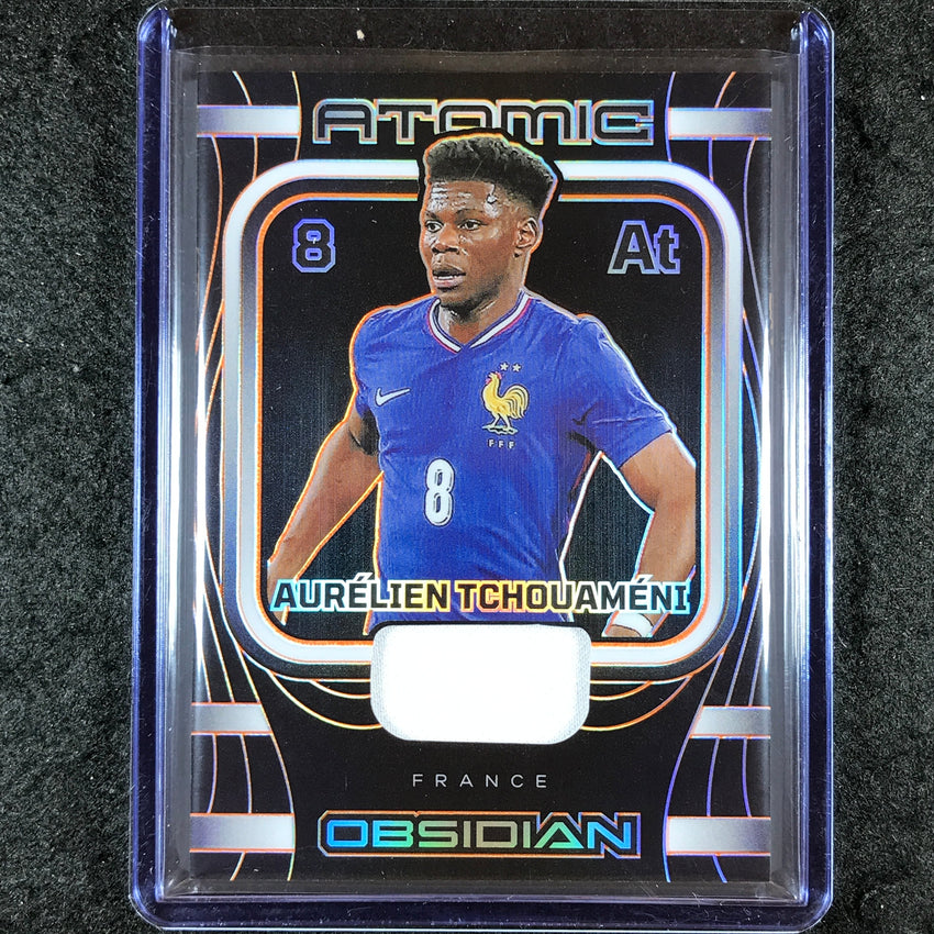2023-24 Obsidian Soccer AURELIEN TCHOUAMENI Atomic Material Jersey Orange 75/99