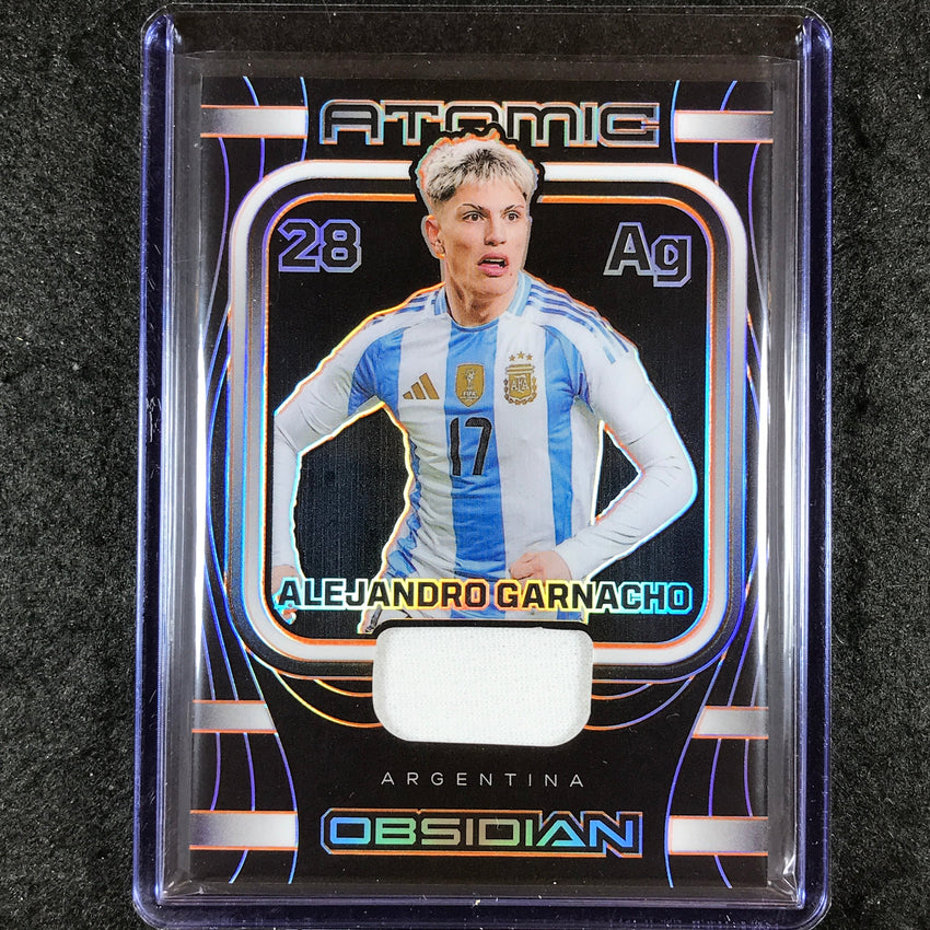 2023-24 Obsidian Soccer ALEJANDRO GARNACHO Atomic Material Jersey Orange 15/50