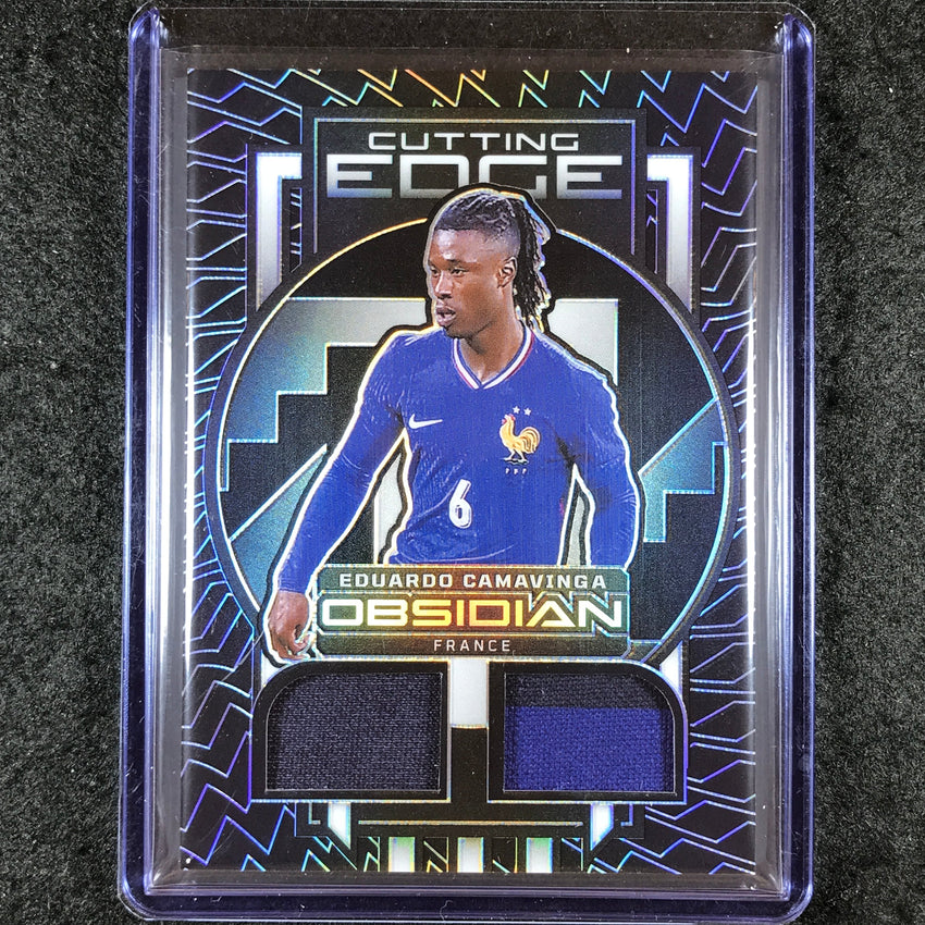 2023-24 Obsidian Soccer EDUARDO CAMAVINGA Cutting Edge Jersey Relic Base 126/199