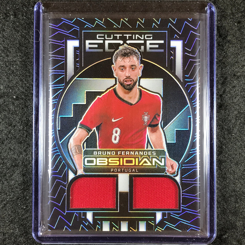 2023-24 Obsidian Soccer BRUNO FERNANDES Cutting Edge Jersey Relic Base 56/199