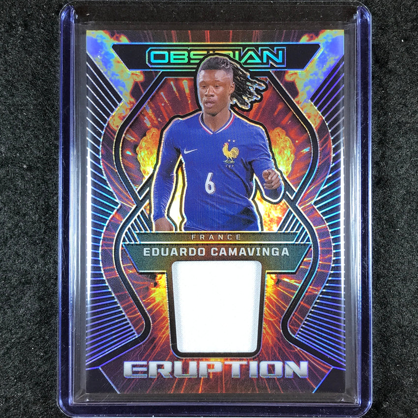 2023-24 Obsidian Soccer EDUARDO CAMAVINGA Eruption Jersey Relic Base 90/199